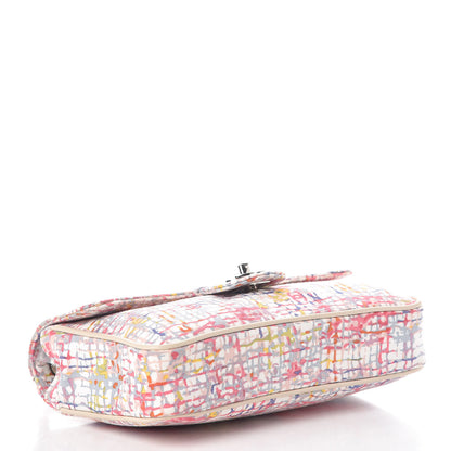 Chanel Canvas Watercolor Tweed Print Clover Small Flap Multicolor 4 of 9