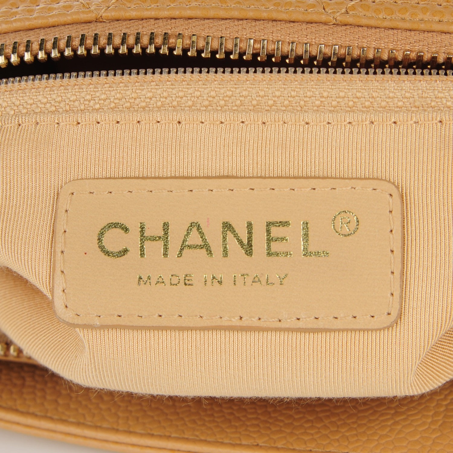Chanel Caviar Quilted Shoulder Bag Beige 6 of 7