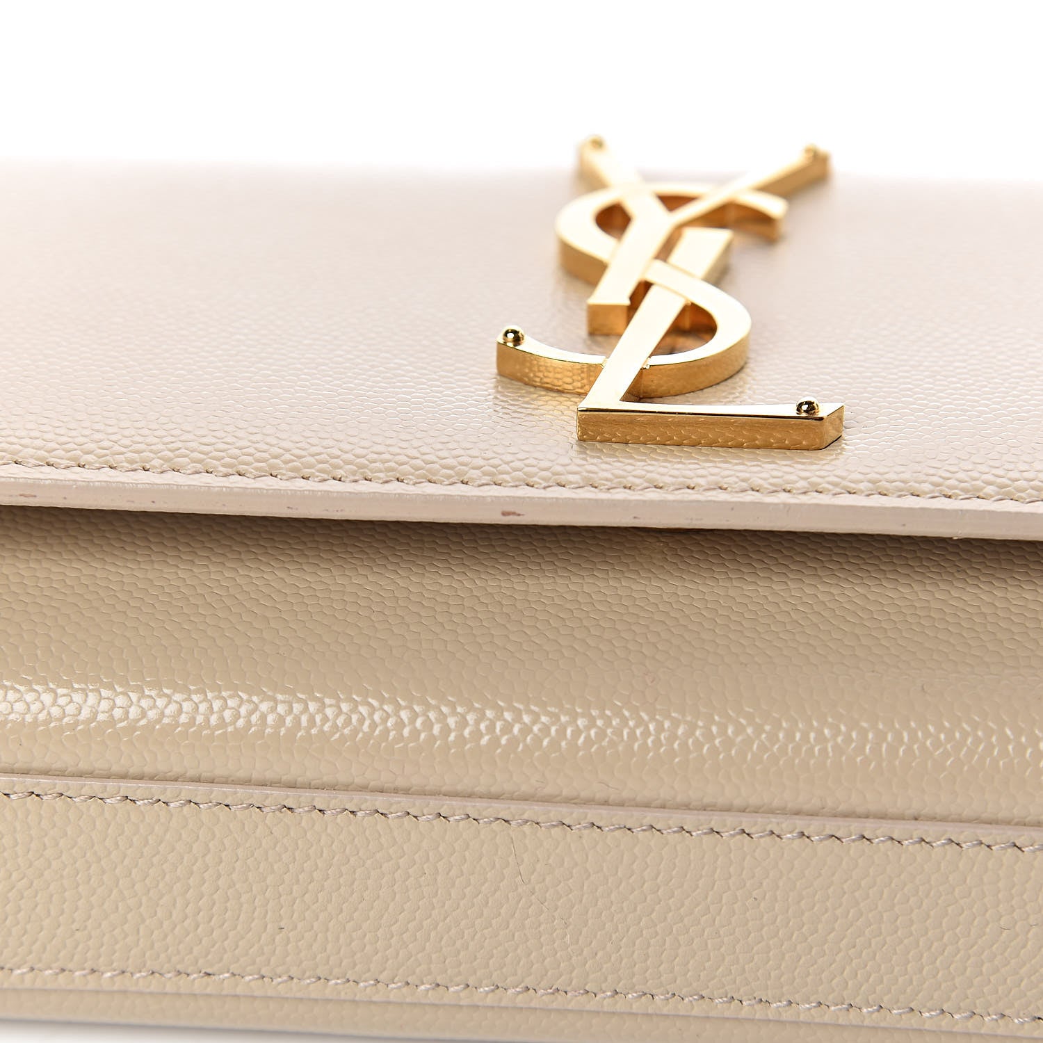Saint Laurent Grain De Poudre Small Monogram Kate Satchel Nude Powder 10 of 14