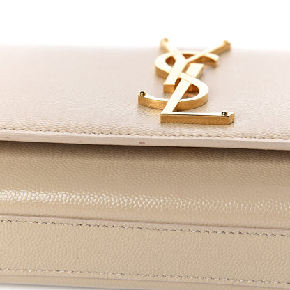 Saint Laurent Grain De Poudre Small Monogram Kate Satchel Nude Powder 10 of 14