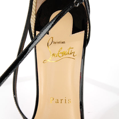 Christian Louboutin Patent Mesh Silkova 100 Sandals 39 Black 8 of 8