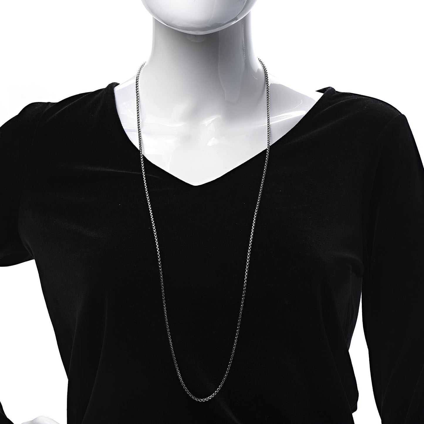 Sterling Silver 14K Yellow Gold 2.7mm Box Chain Necklace 36"