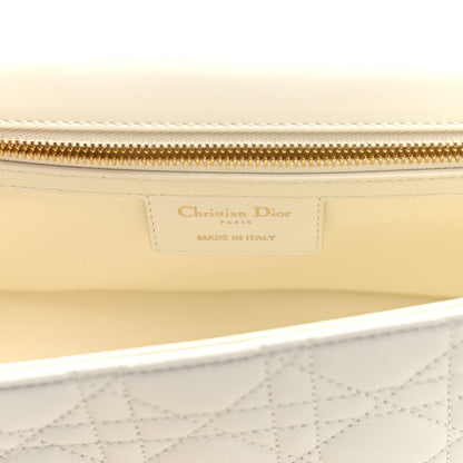 Christian Dior Grained Calfskin Cannage Large Caro Bag Ivory 6 of 10
