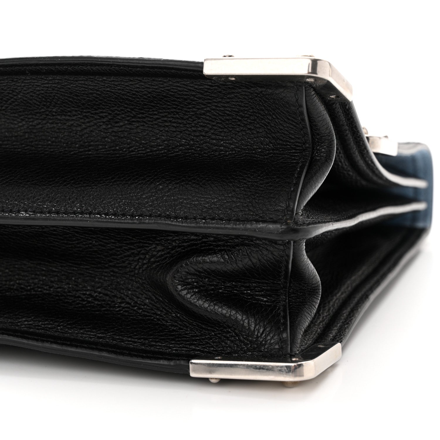 Prada Glace Calfskin Large Soft Cahier Bag Black 10 of 11