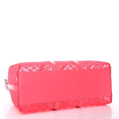 Louis Vuitton Monogram Fluo See Through Keepall Bandouliere 50 Rose 4 of 11