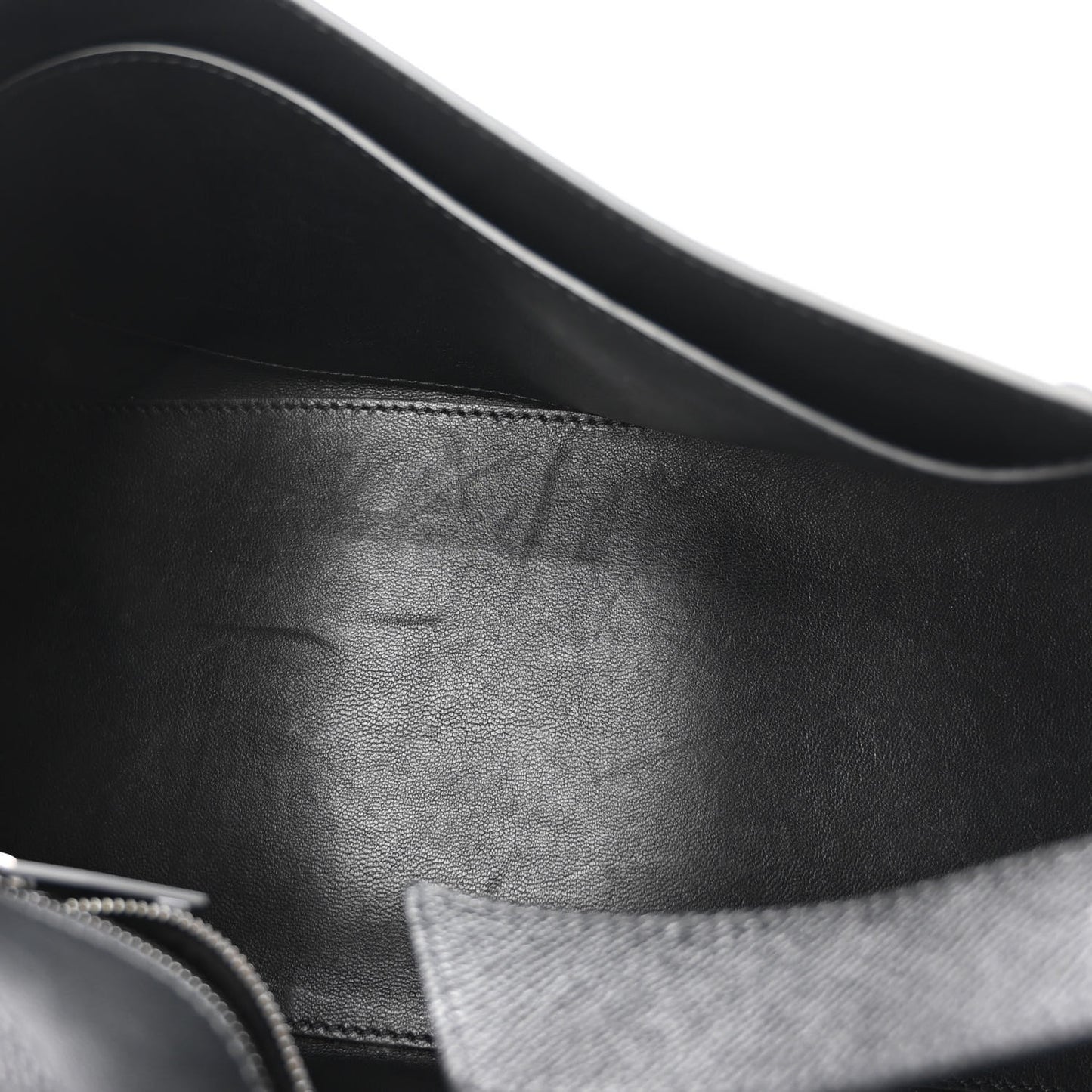 Grained Calfskin Monochrome M Downtown Shoulder Bag Black