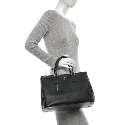 Prada Saffiano Large Galleria Double Zip Tote Black 2 of 7