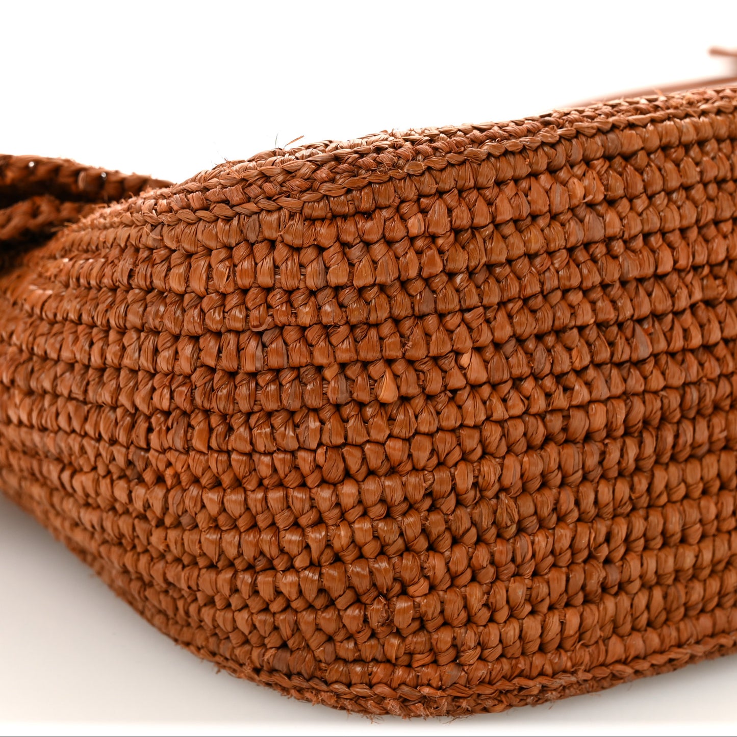 Raffia Donut Chain Medium Ola Shoulder Bag Honey