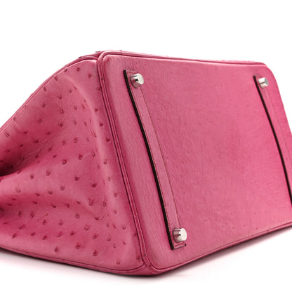 Hermes Ostrich Birkin 35 Fuchsia 9 of 17