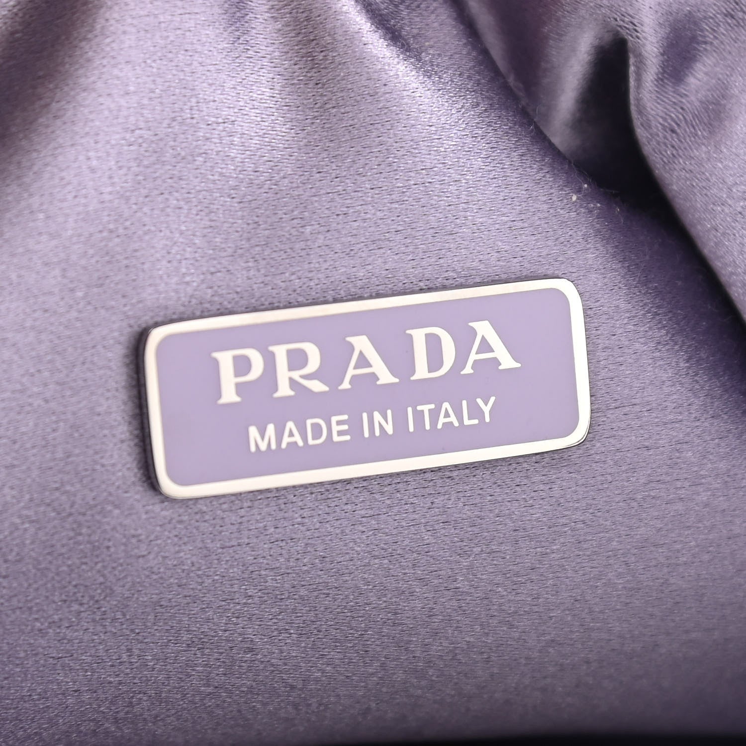 Prada Satin Crystal Mini Re-Edition 2000 Bag Glicine 8 of 12