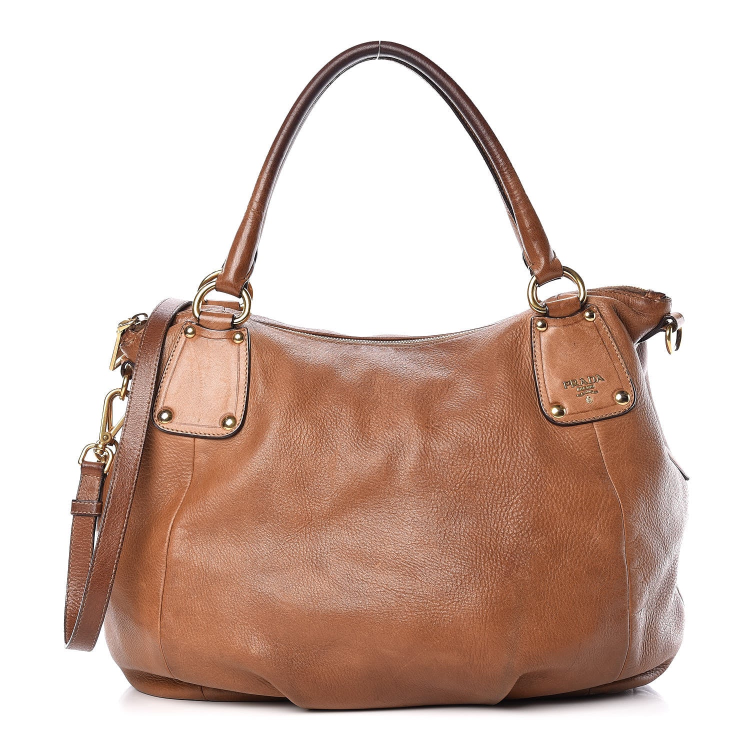Prada Cervo Shine Tote Nocciolo 1 of 22