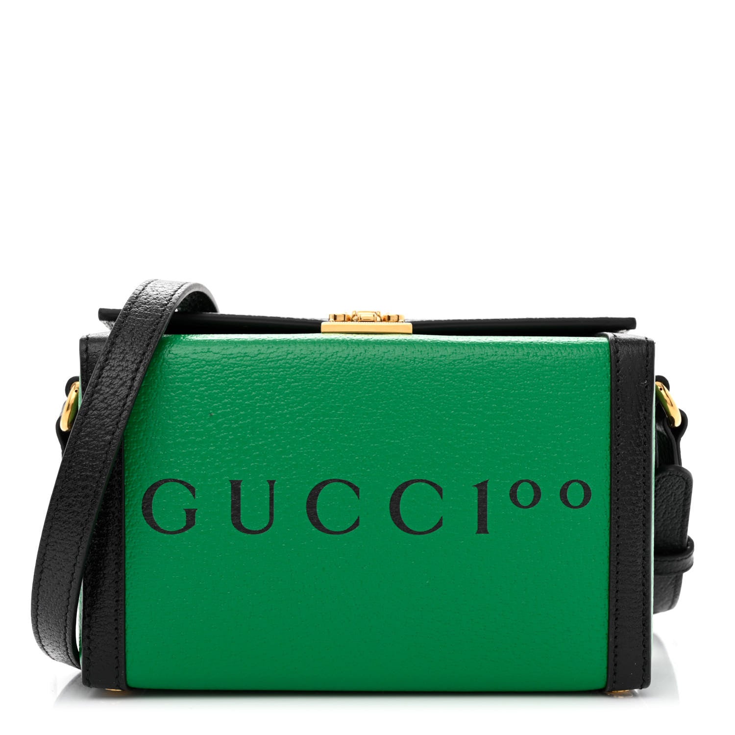 Gucci Grained Calfskin Gucci 100 Mini Bag Green 1 of 10
