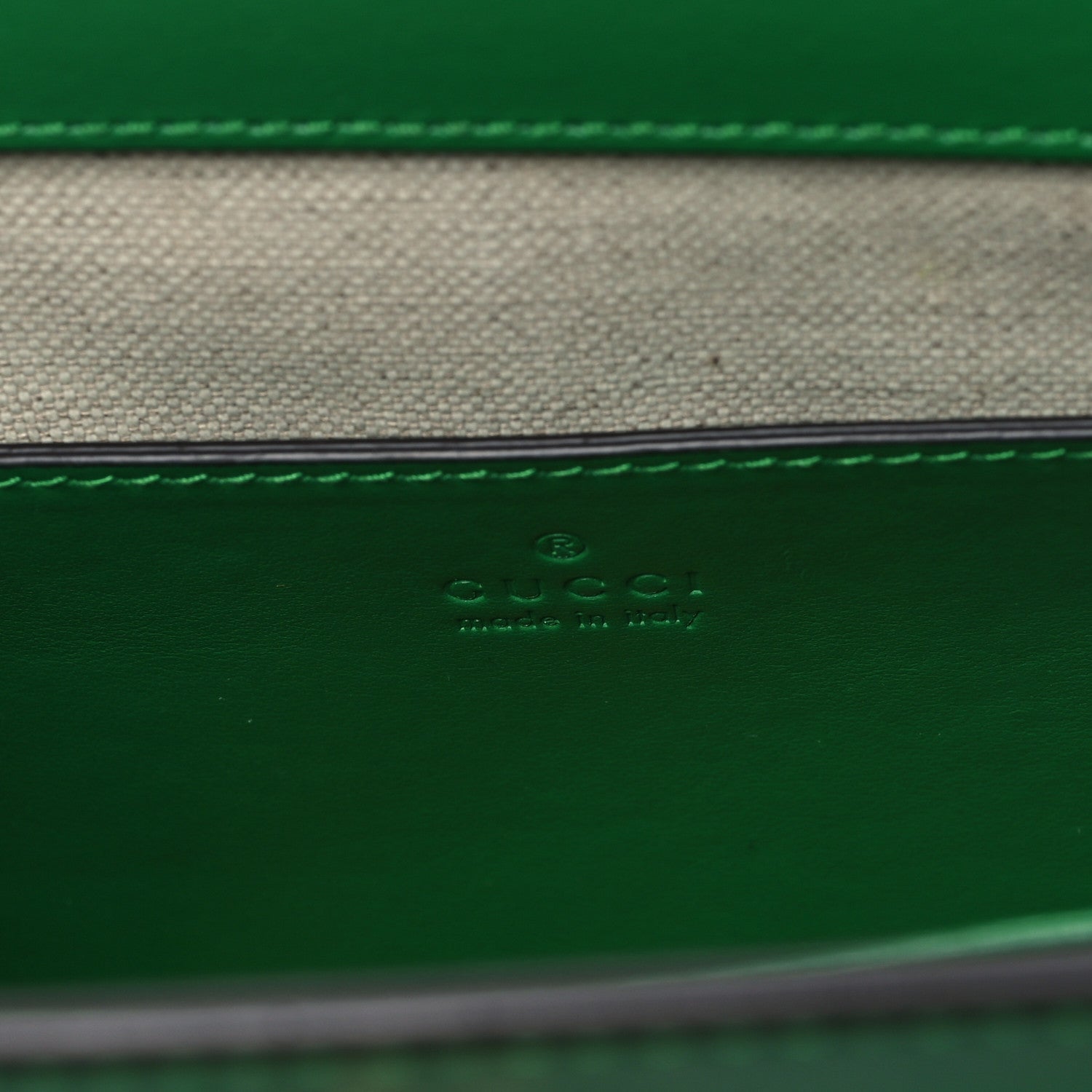 Gucci Calfskin GG Matelasse Small Slim Chain Shoulder Bag Spring Green Natural 6 of 10