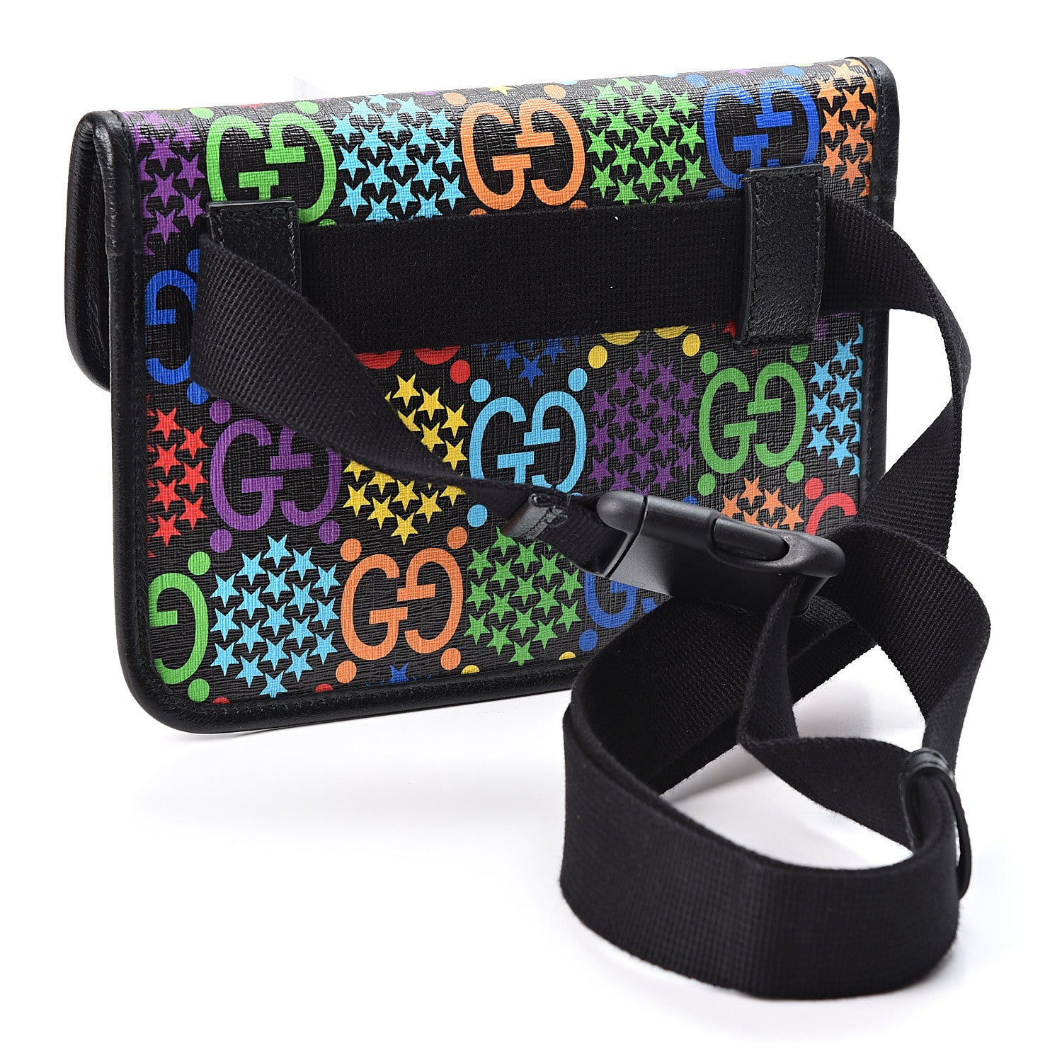 Gucci GG Supreme Monogram Psychedelic Slim Belt Bag Black 2 of 10