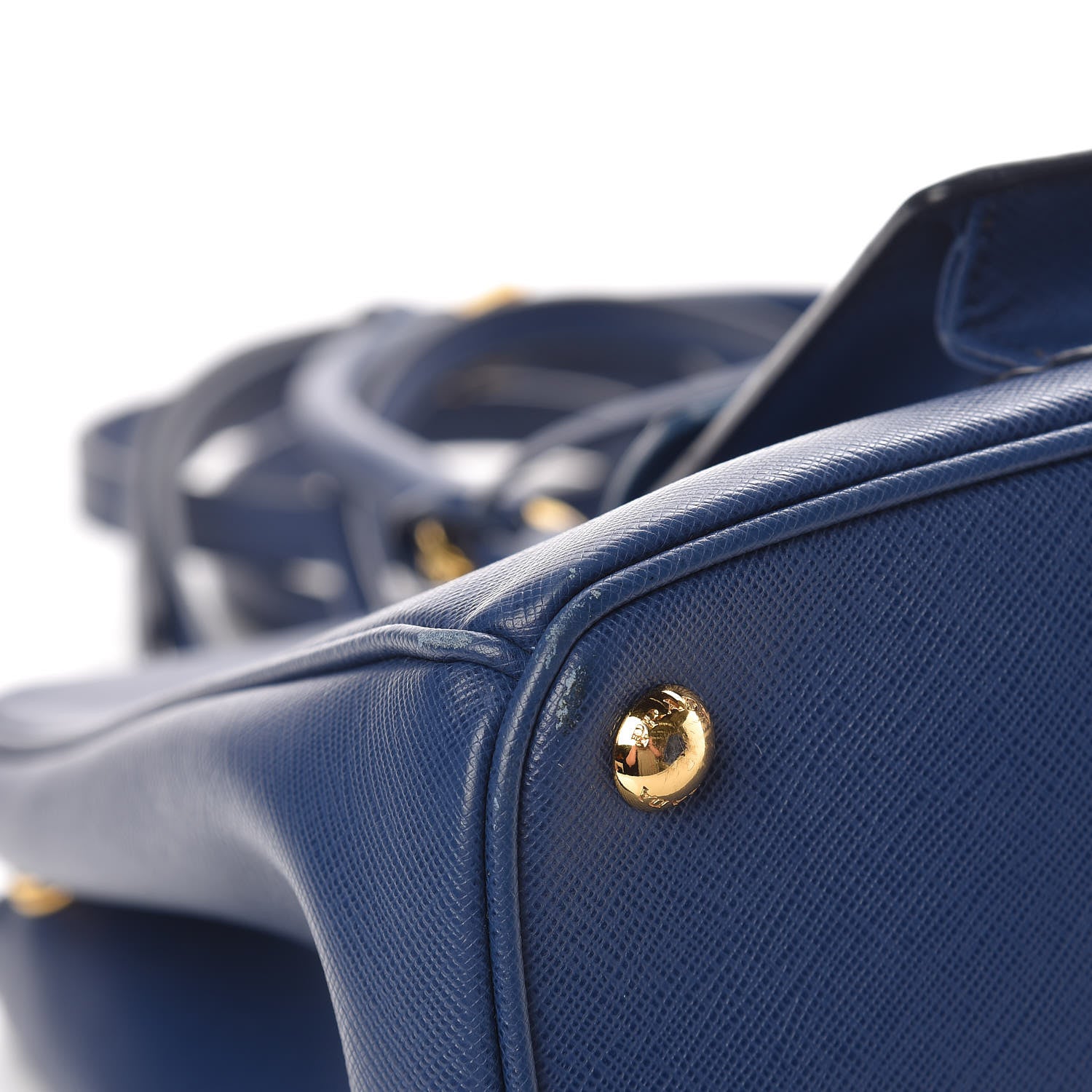 Prada Saffiano Lux Galleria Front Pocket Tote Bluette Cobalto 9 of 13