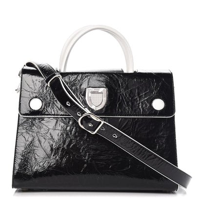Christian Dior Crinkled Calfskin Medium Diorever Flap Black 1 of 11