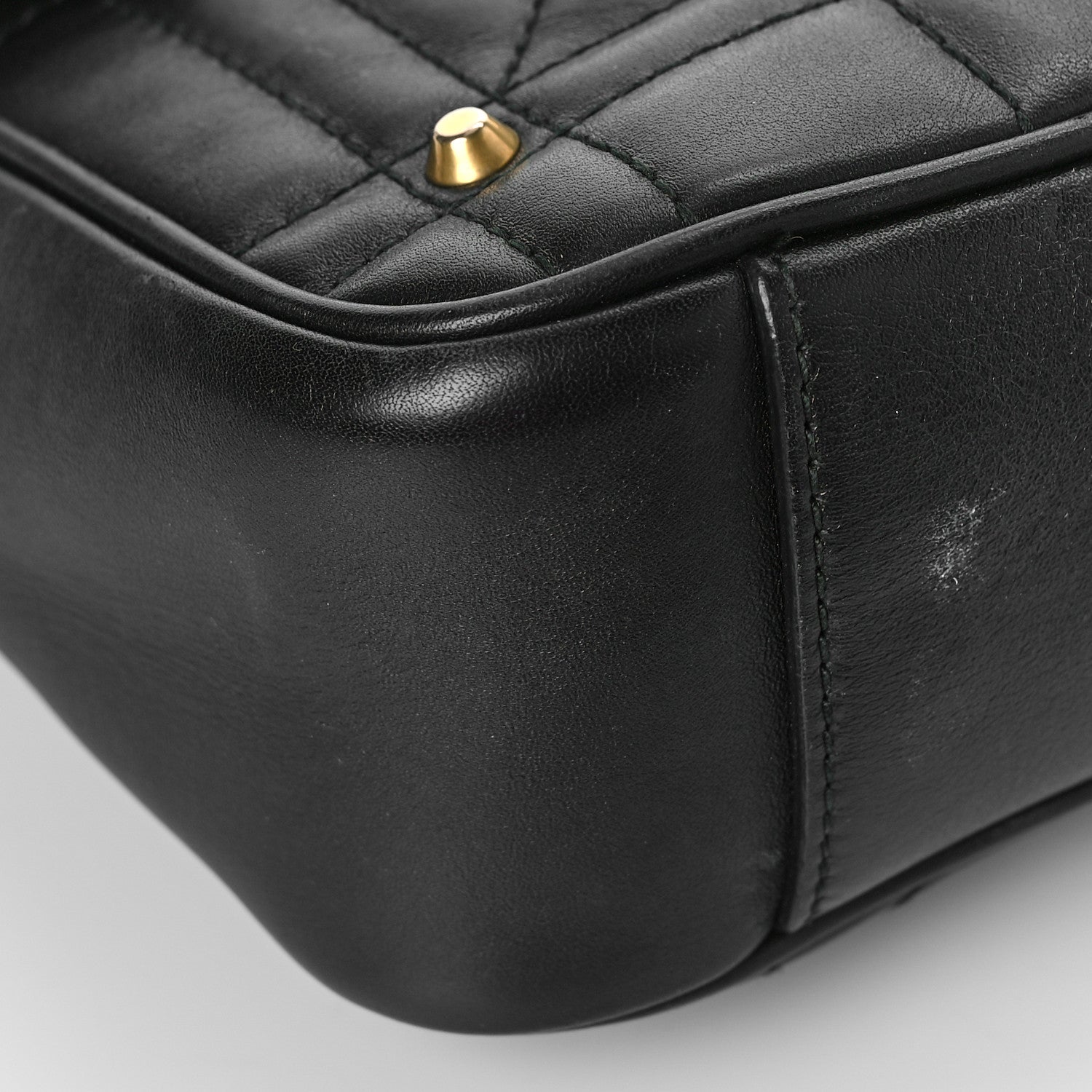 Gucci Calfskin Matelasse Studded Small Pearly GG Marmont Shoulder Bag Black 8 of 14