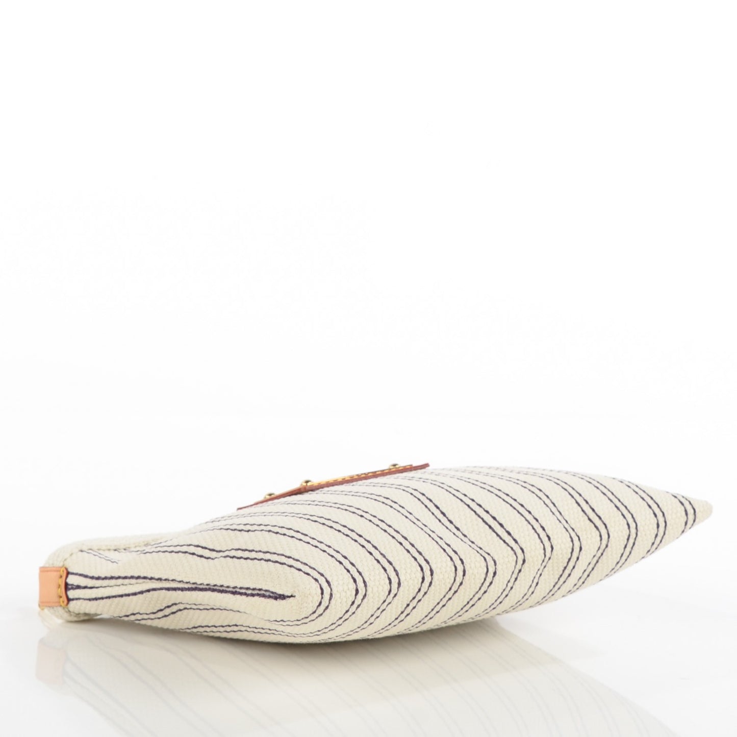Toile Antigua Pochette Plate PM Navy Striped