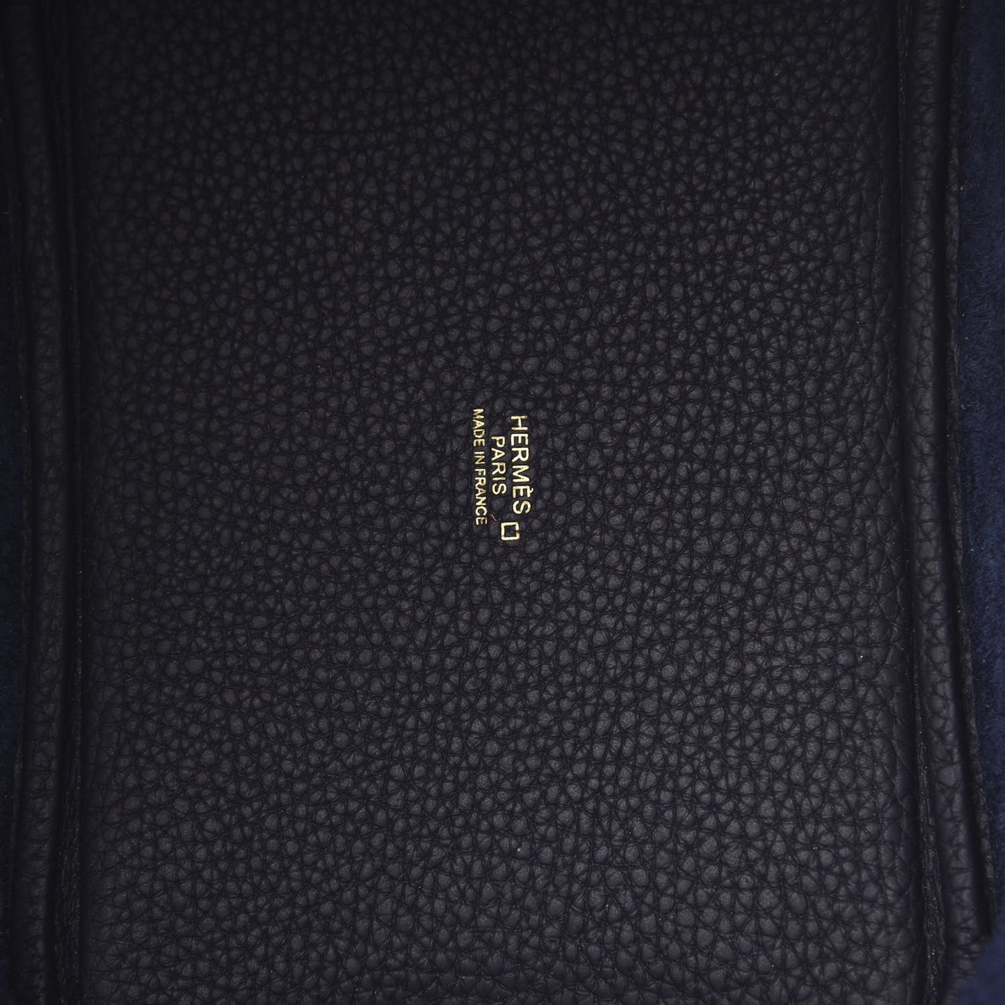 Taurillon Clemence Matte Alligator Picotin Lock Touch 18 PM Bleu Nuit