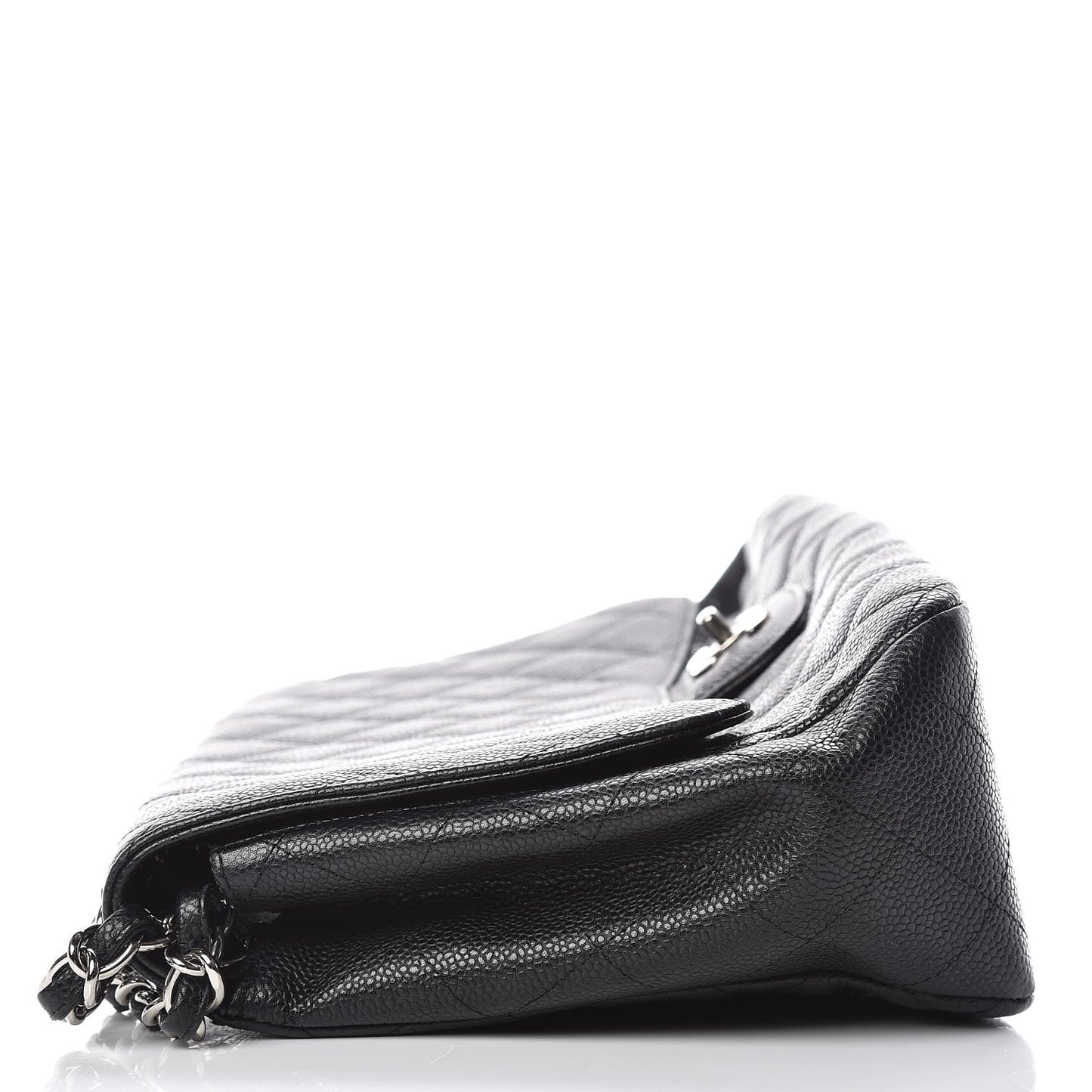 Caviar Quilted Jumbo Single Flap Black