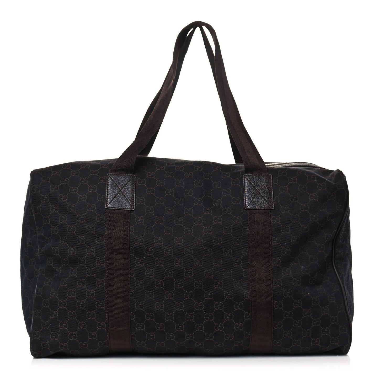Denim Monogram Large Collapsible Carry On Duffle Bag Brown