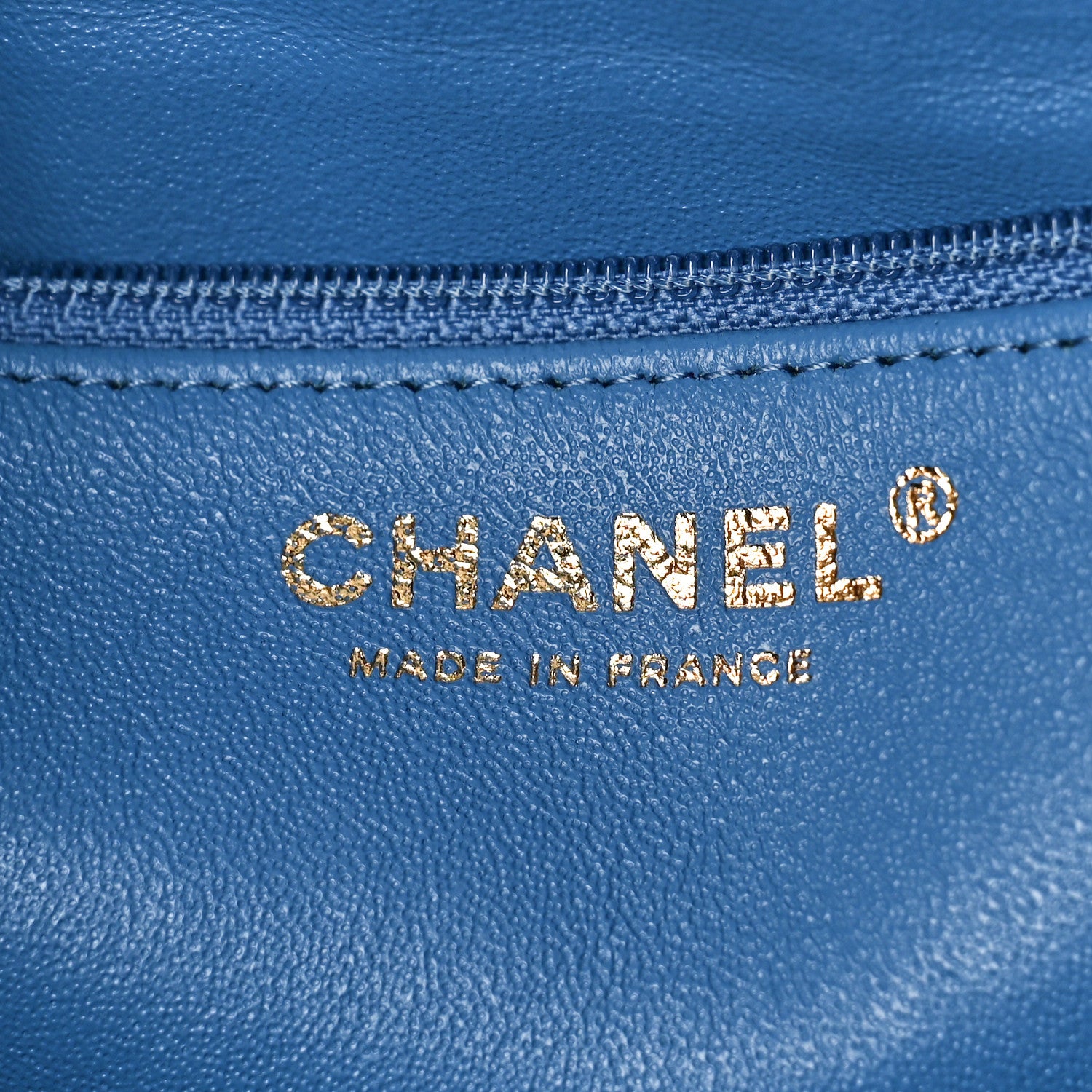 Chanel Lambskin Quilted Clutch Flap Blue 6 of 9