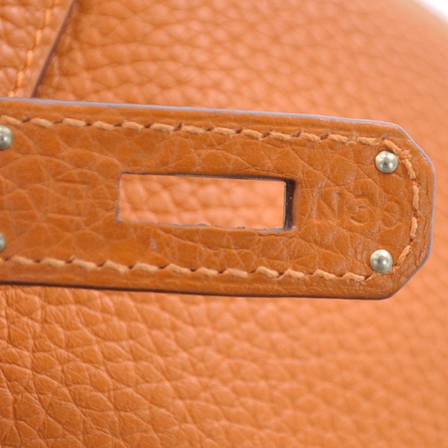 Hermes Clemence Kelly 28 Potiron Orange 6 of 9