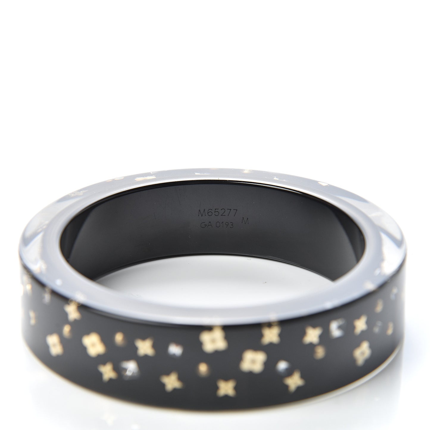 Resin Swarovski Inclusion Art Deco Bracelet M Black