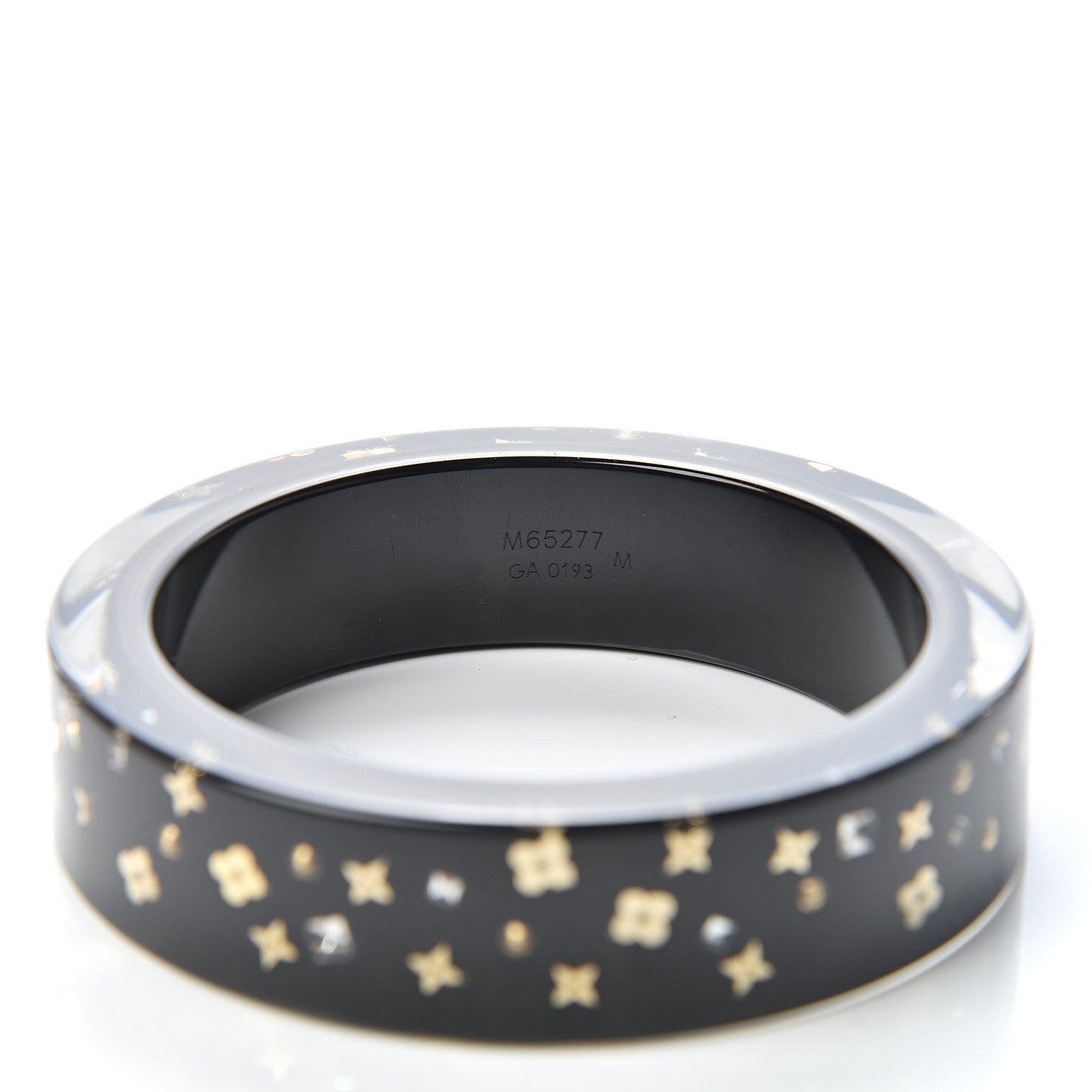 Louis Vuitton Resin Swarovski Inclusion Art Deco Bracelet M Black 5 of 5
