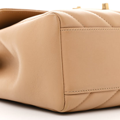 Chanel Calfskin Quilted Chevron In The City Bag Beige 9 of 11