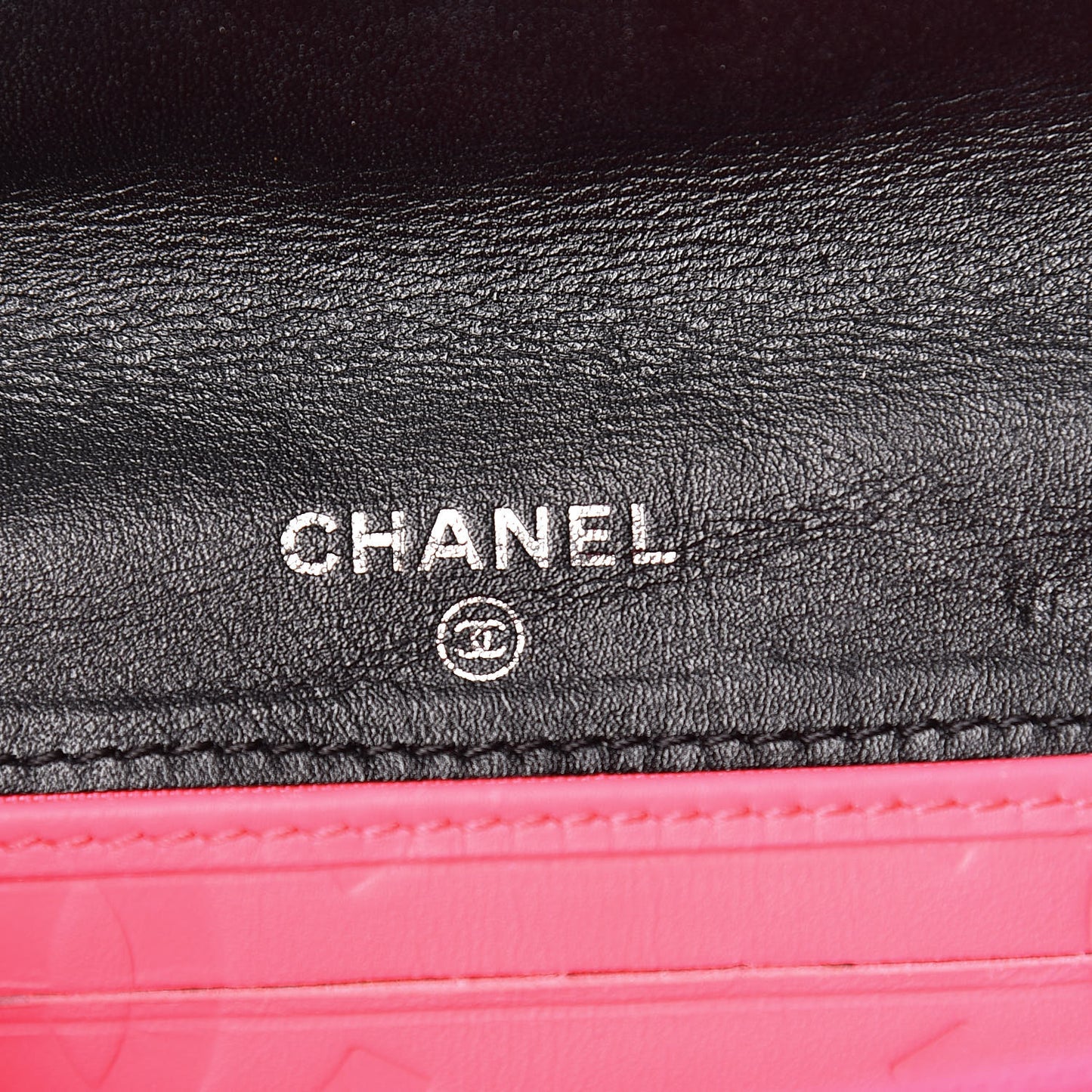 Calfskin Quilted Cambon Flap Wallet Black