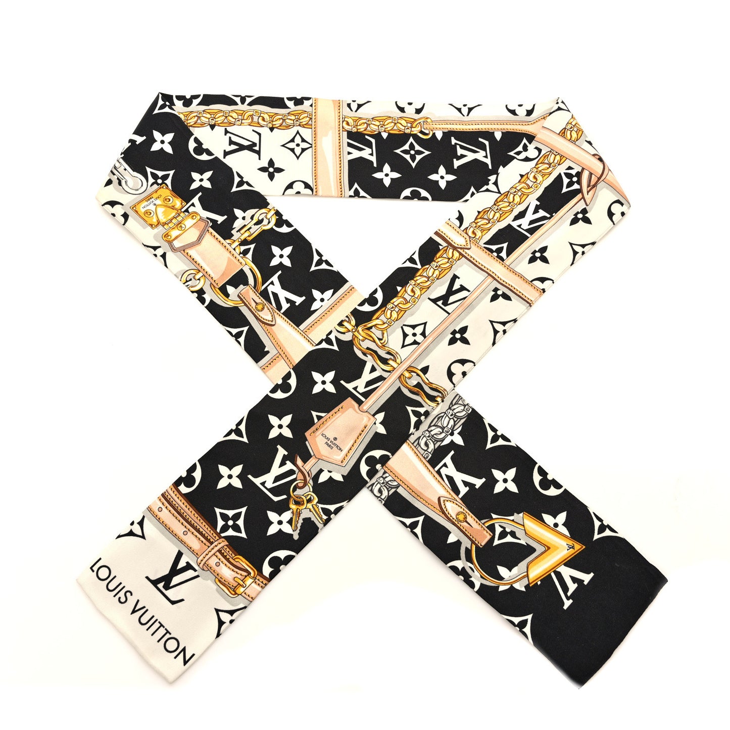 Silk Monogram Confidential Bandeau Black