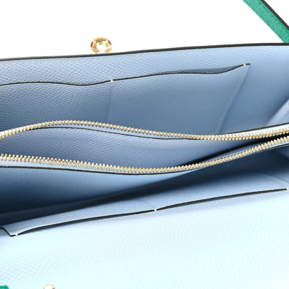 Hermes Epsom Kelly Wallet To Go Vert Jade Bleu Brume 4 of 4