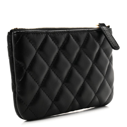 Chanel Lambskin Quilted Small No. 5 Cosmetic Case Black 3 of 9