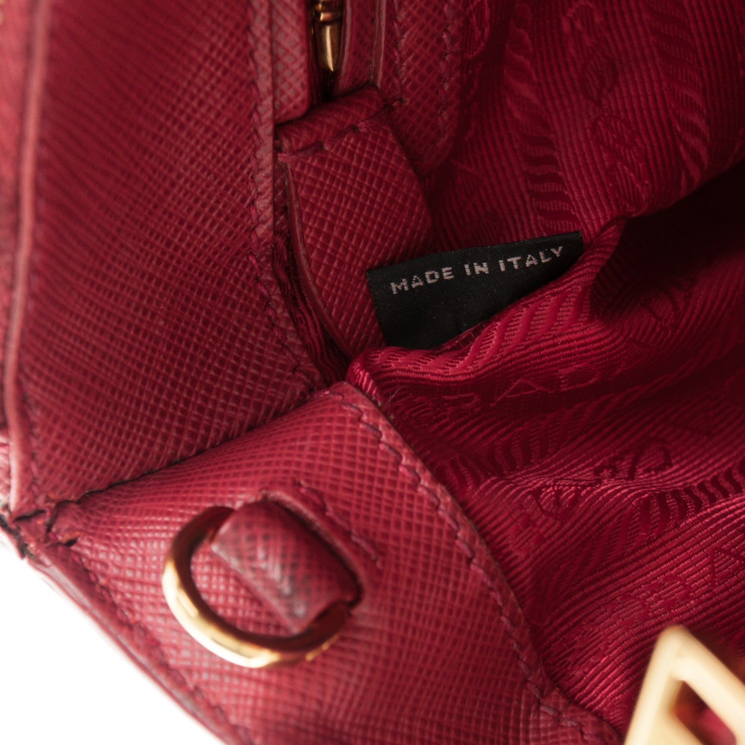 Prada Saffiano Mini Galleria Double Zip Tote Fuoco 7 of 8