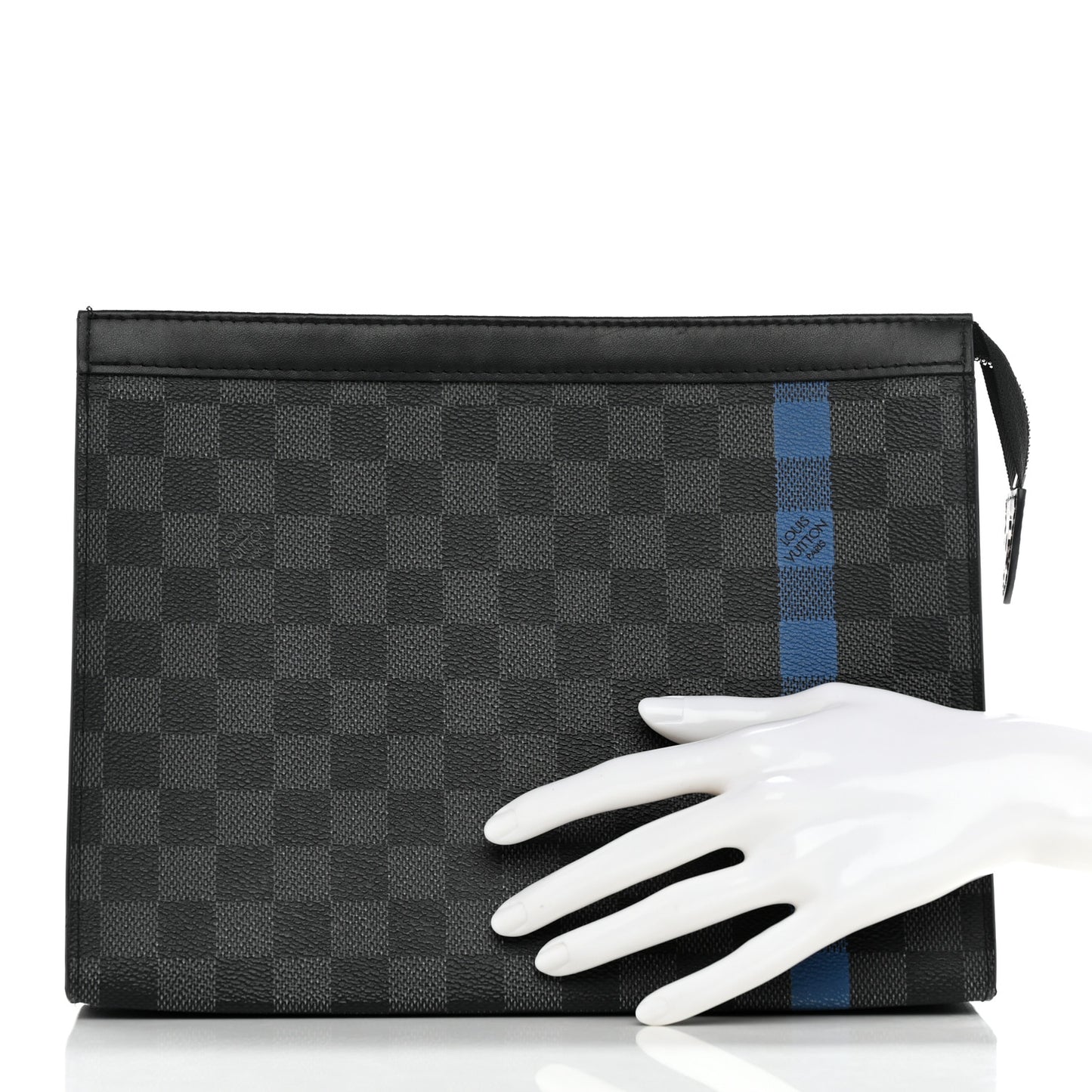 Damier Graphite Stripe Pochette Voyage MM Blue