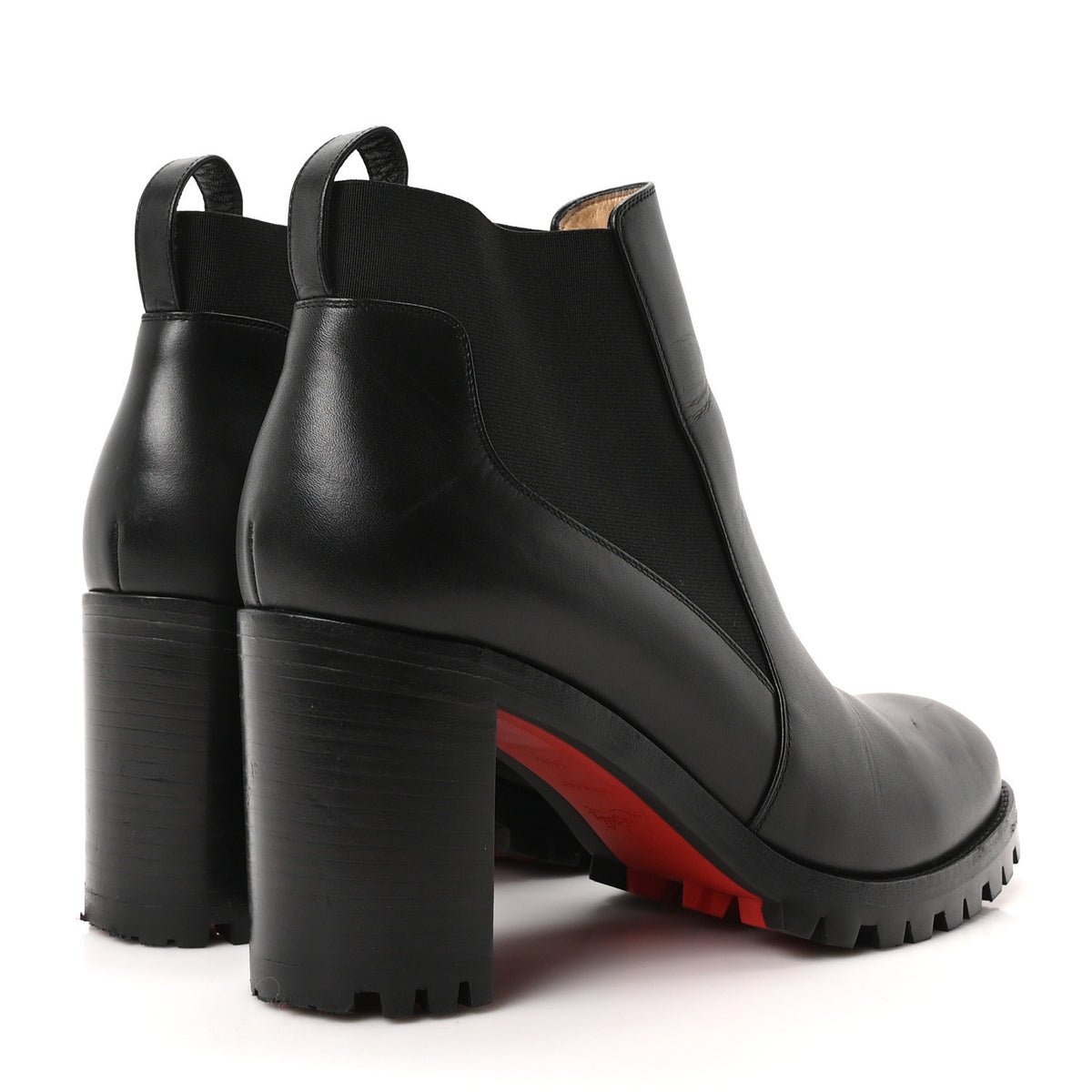 Christian Louboutin Calfskin Marchacroche 70 Chelsea Boots 39.5 Black 5 of 9