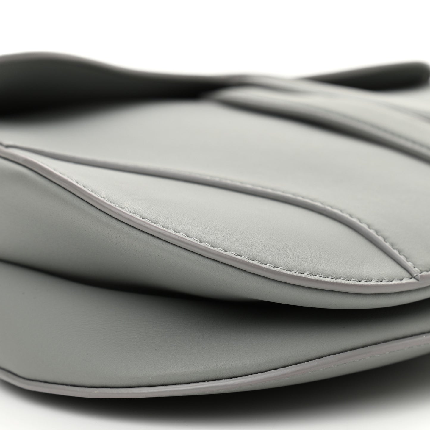 Ultra Matte Calfskin Saddle Bag Grey