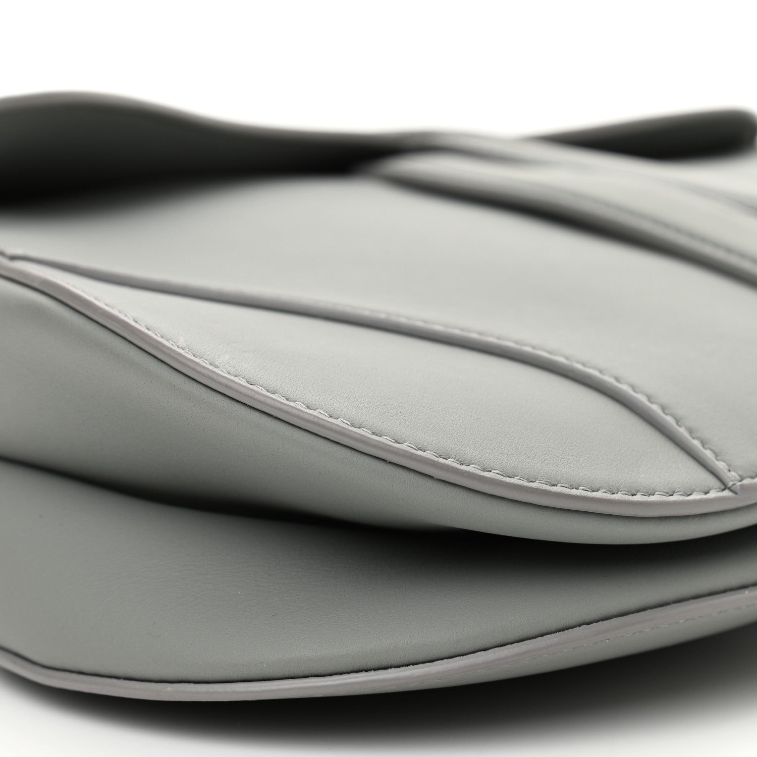 Christian Dior Ultra Matte Calfskin Saddle Bag Grey 8 of 9