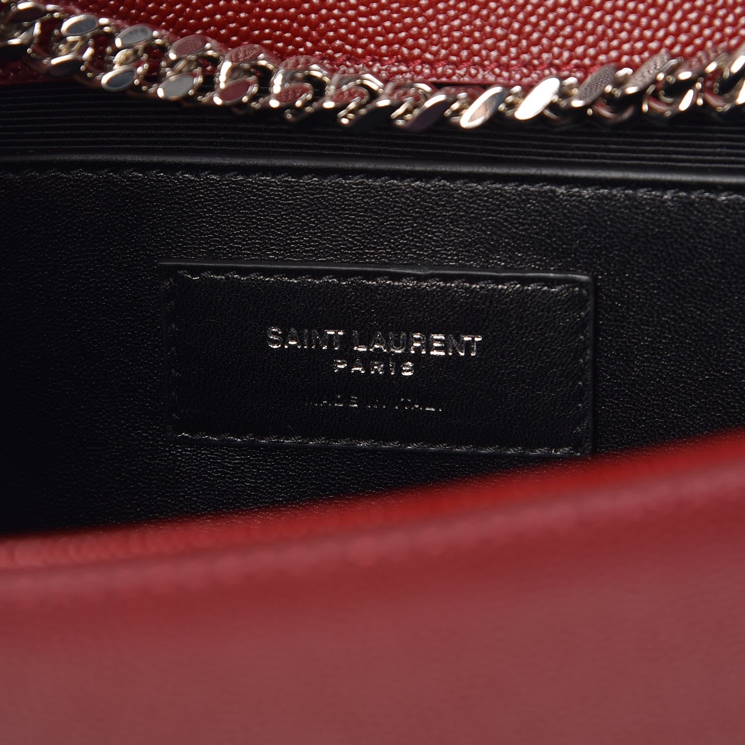 Saint Laurent Grain De Poudre Medium Monogram Kate Satchel Dark Red 6 of 6