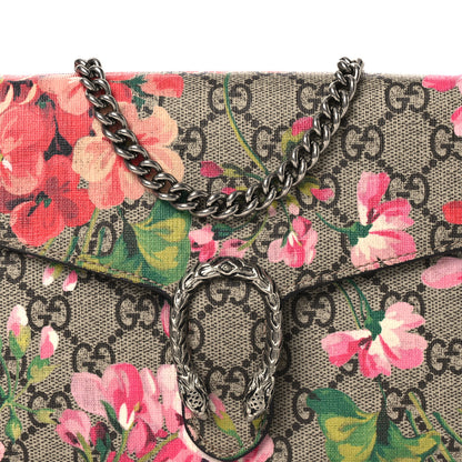 Gucci GG Supreme Monogram Blooms Mini Dionysus Chain Wallet Beige Multicolor Dry Rose 8 of 10
