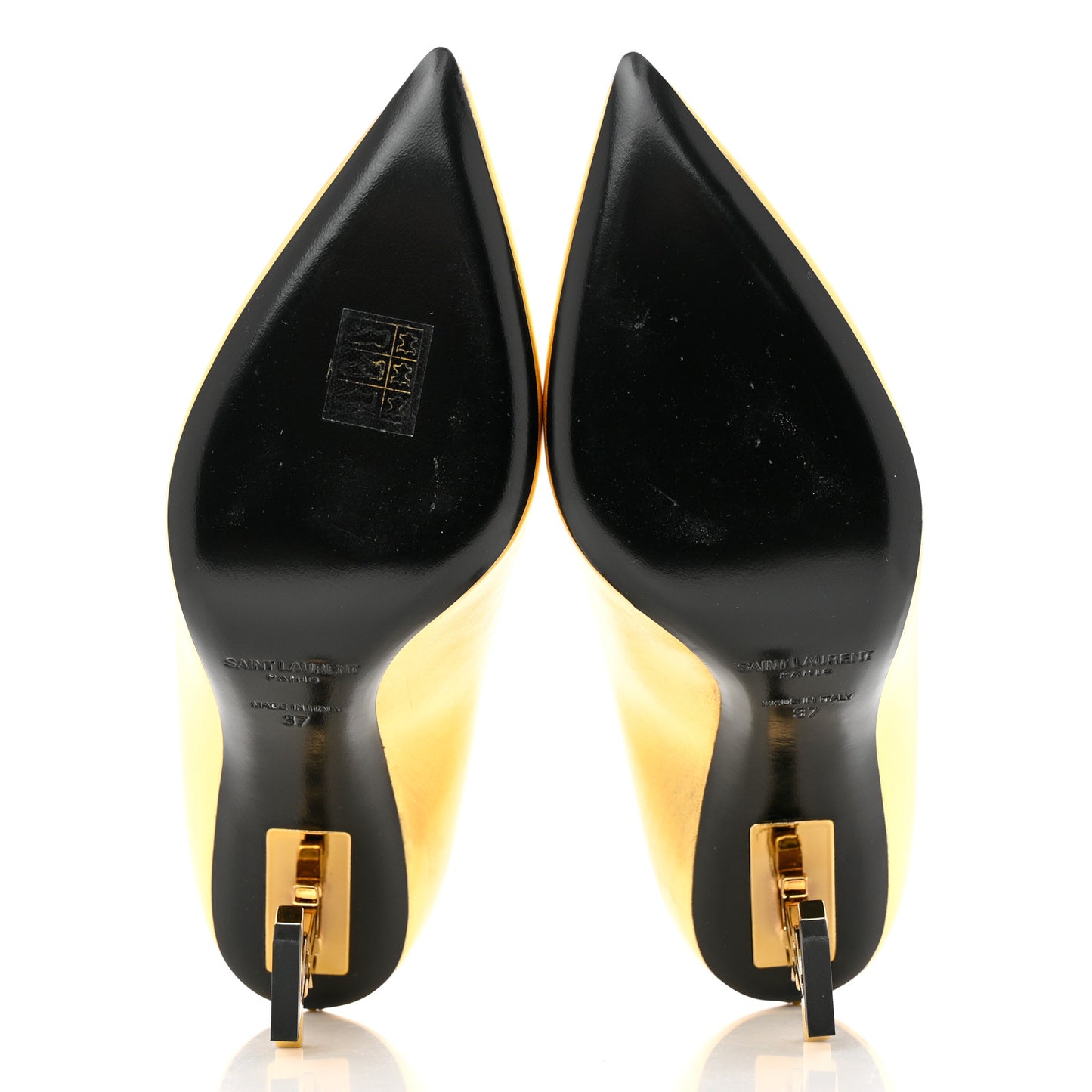 Calfskin Opyum 100 Pumps 37 Gold