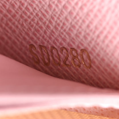 Louis Vuitton Damier Azur Clemence Wallet Rose Ballerine 7 of 8
