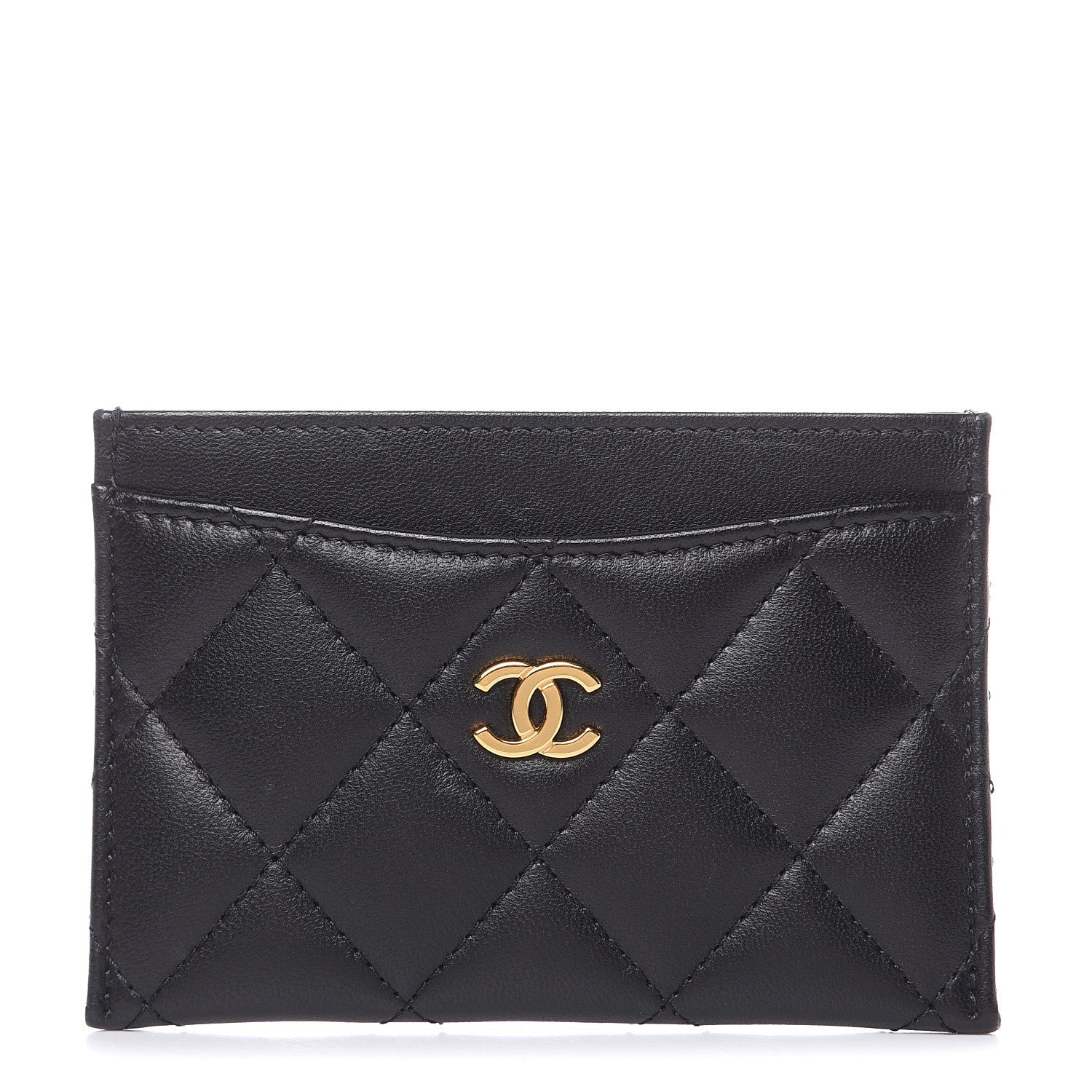 Chanel Lambskin Quilted Card Holder Black 1 of 11