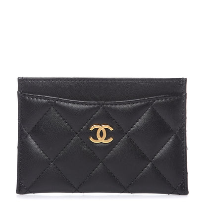 Chanel Lambskin Quilted Card Holder Black 1 of 11