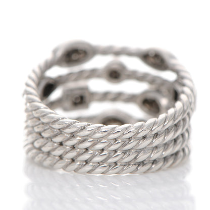 David Yurman Sterling Silver Diamond Confetti 4 Row Ring 57 8 4 of 5