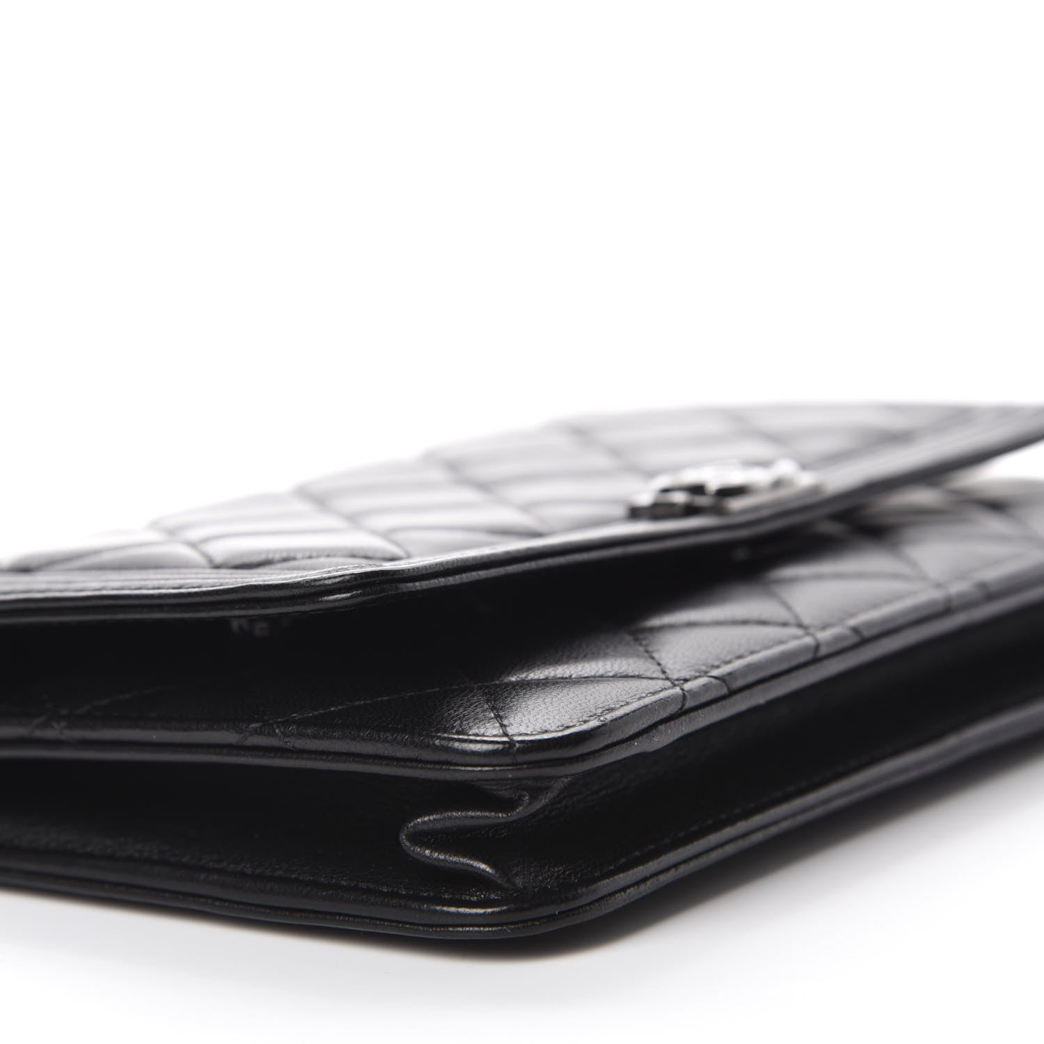Chanel Lambskin Quilted Boy Wallet On Chain WOC Black 6 of 12