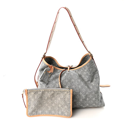 Louis Vuitton Monogram Denim CarryAll MM  Washed Gray 2 of 9