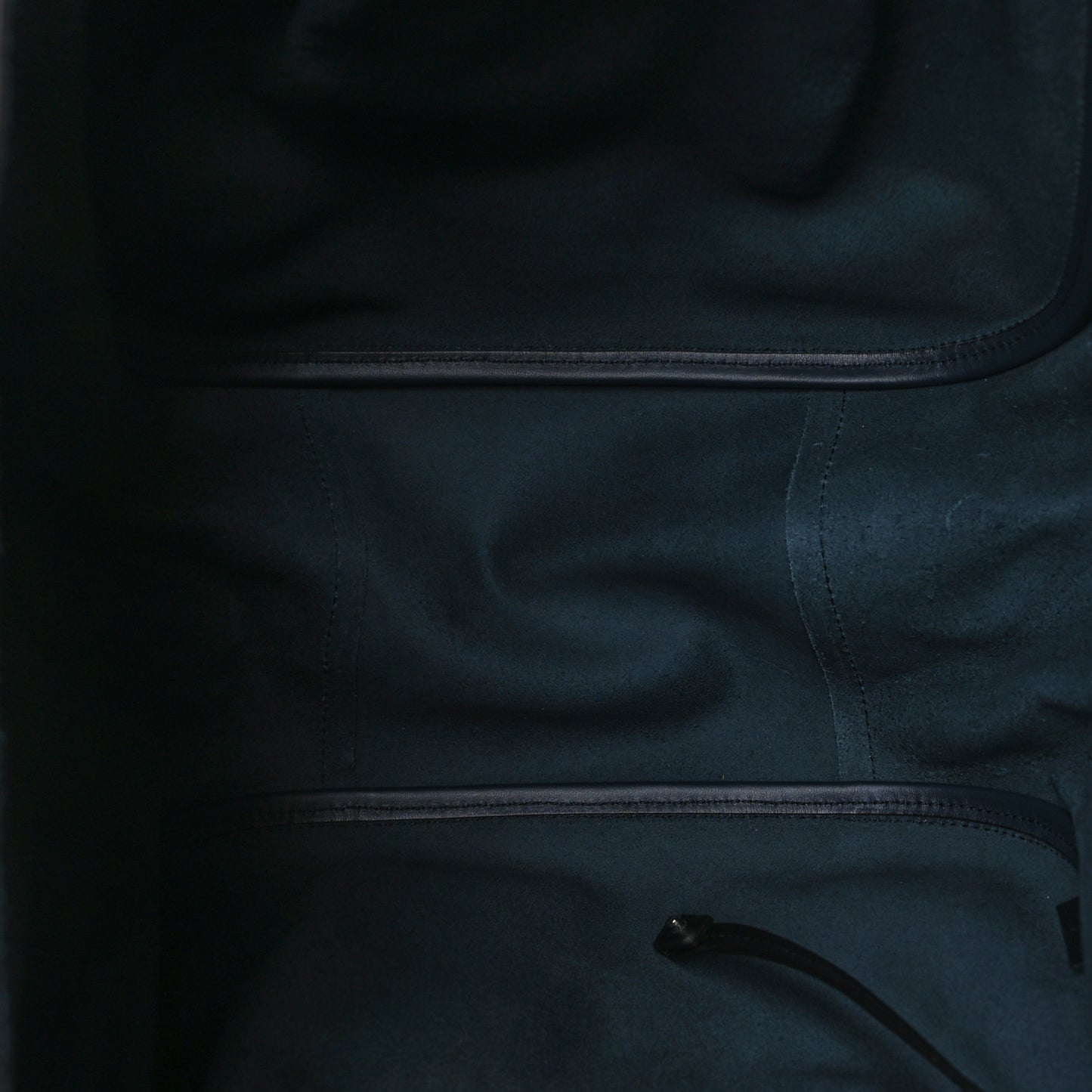 Calfskin Large Ruched Tote Dark Navy