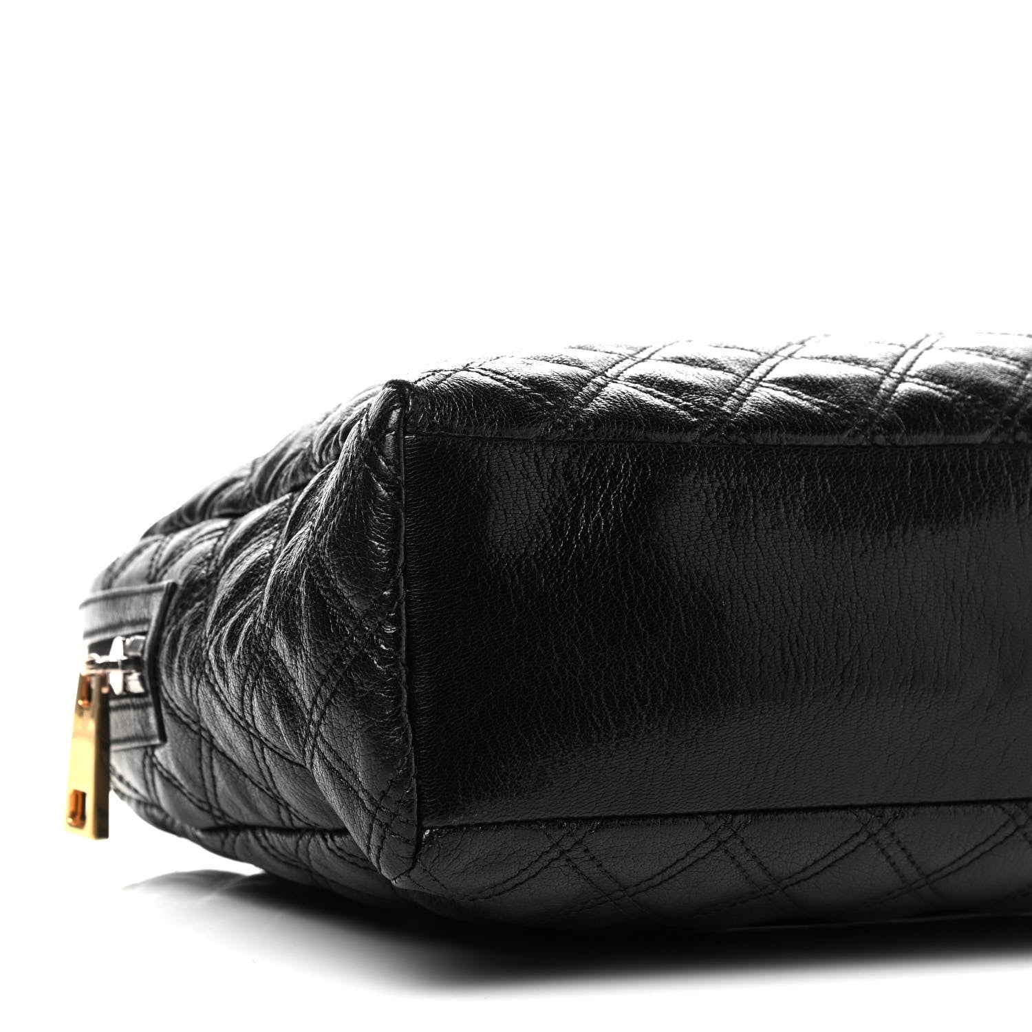 Marc Jacobs Lacquered Goatskin Quilted Karlie Satchel Black 7 of 8